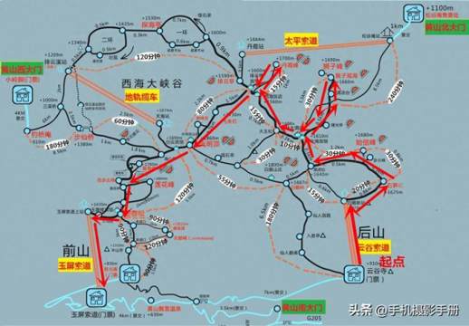黄山二日游佳路线图