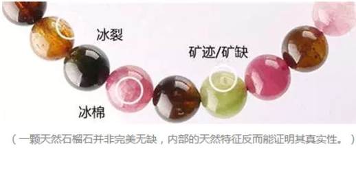 真假石榴石图片对比