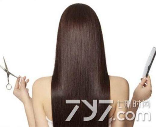 头发柔顺前后效果图
