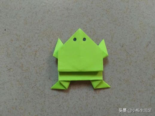 会跳的青蛙折法_手工折会跳的青蛙