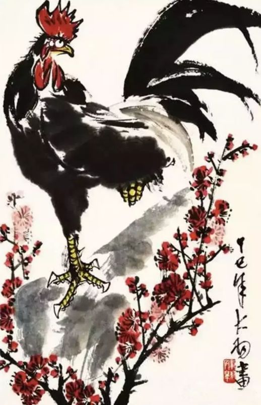 公鸡的画法_1秒画一只公鸡