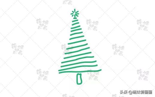 圣诞树图画_7岁～10岁画圣诞树
